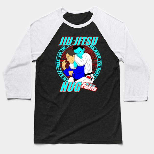 Jiu Jitsu Hug Baseball T-Shirt by eokakoart